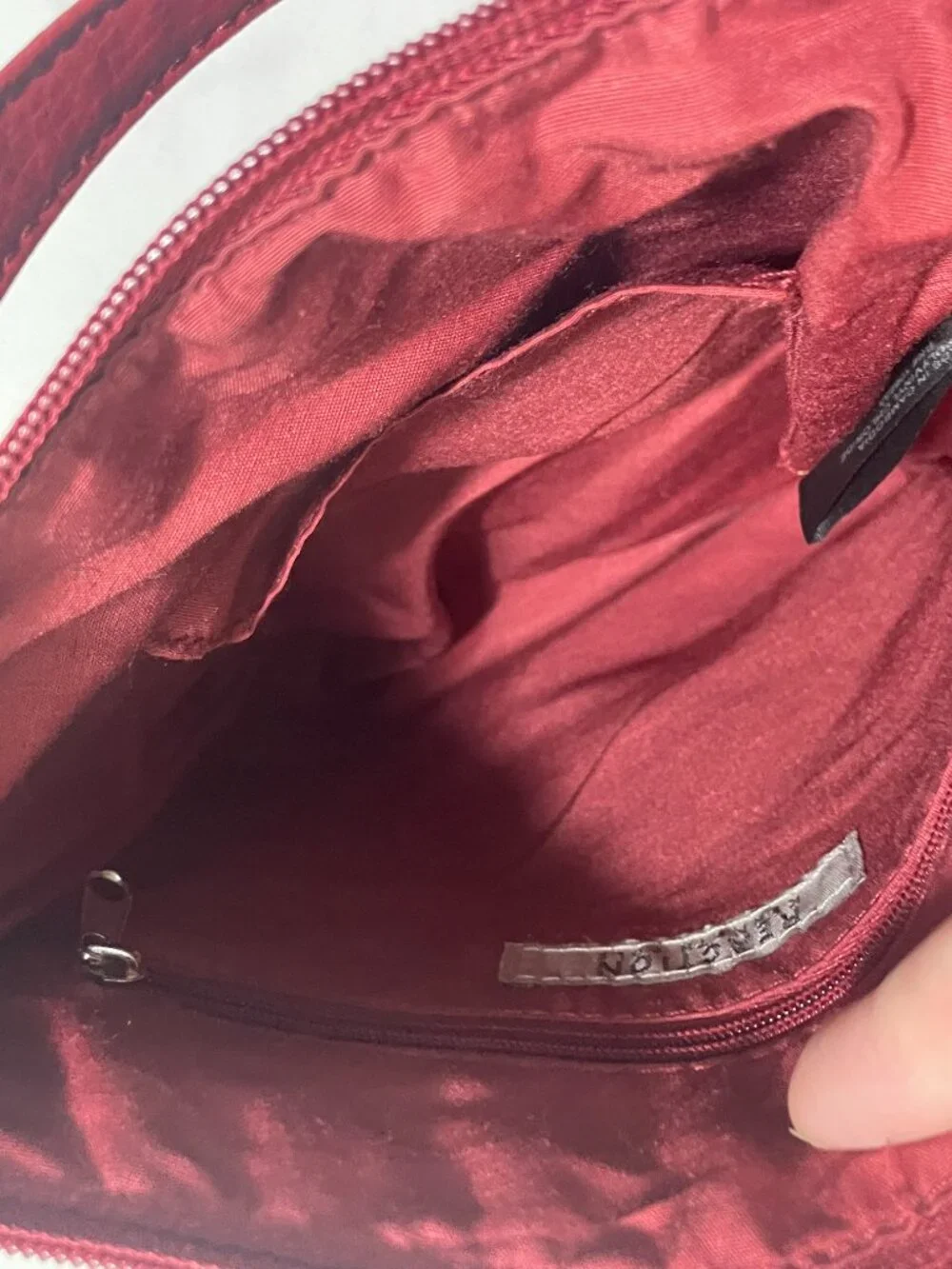 Kenneth Cole Reaction Red Crossbody Bag Faux Leather Adjustable Strap Purse